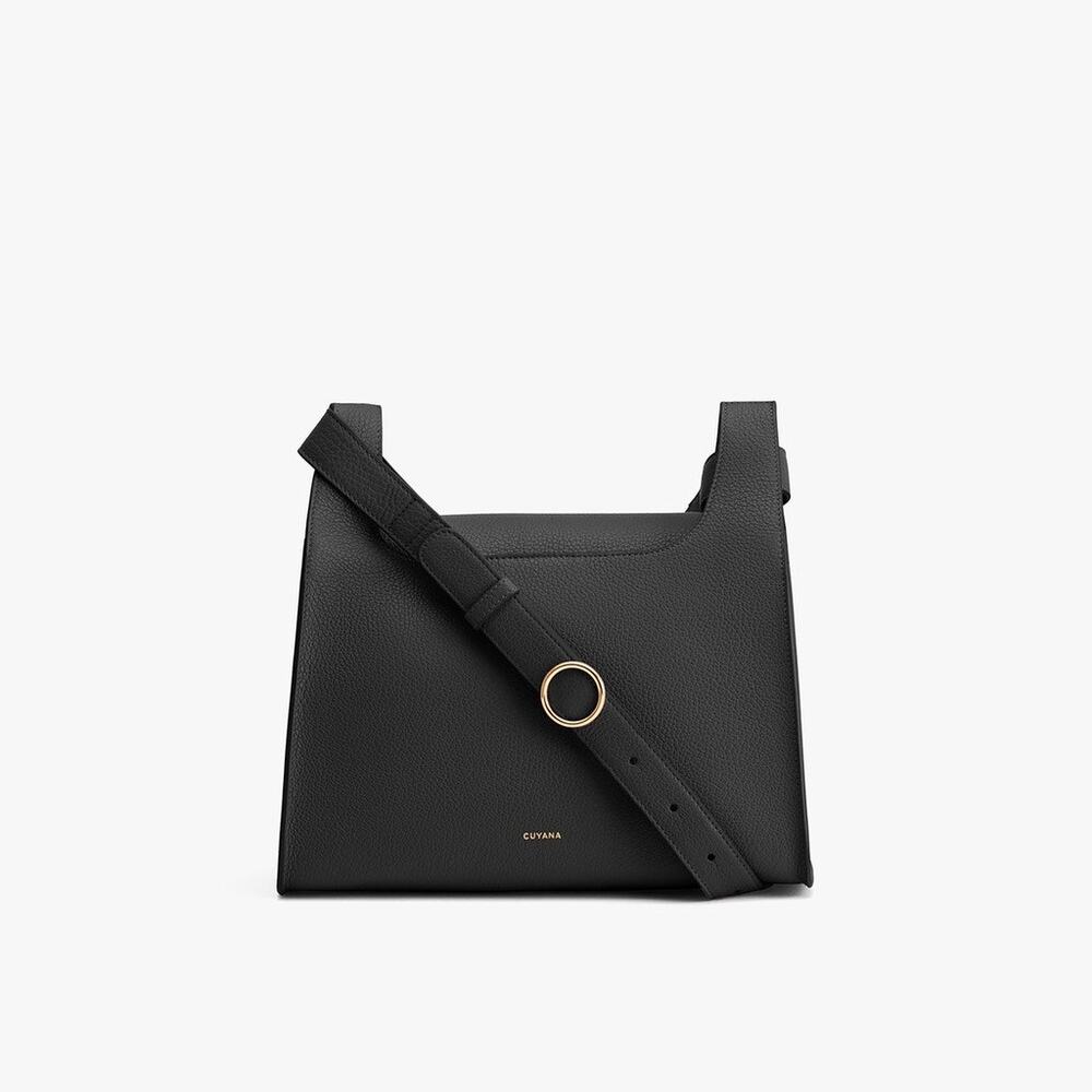 Cuyana Double Loop Bag Italian Pebbled Leather Crossover Tote